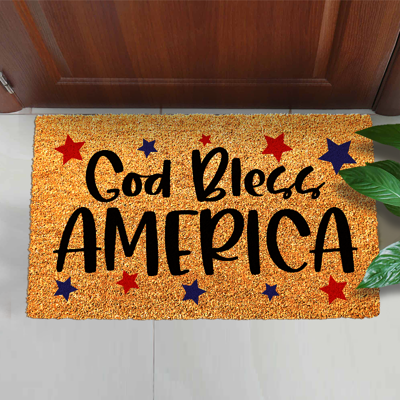 God Bless America Doormat