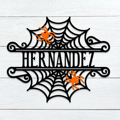 Spooky Web Name Sign