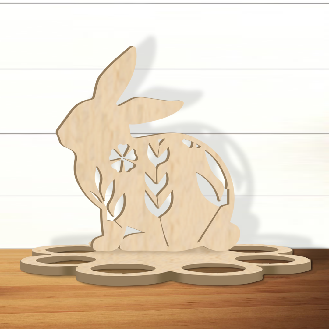 Single Count Easter Egg Holder - Etched On Wood