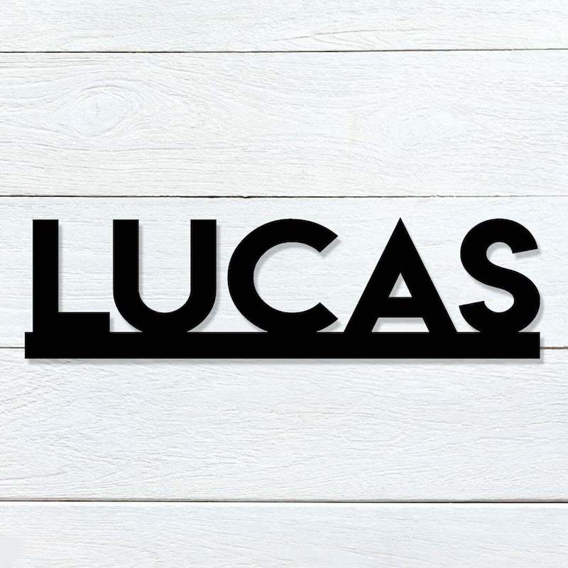 Custom Name Sign Lucas Font