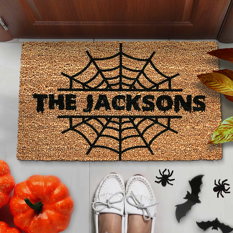 Halloween Web Personalized Doormat
