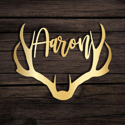 Deer Antler Name Sign