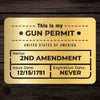 This Is My Gun Permit Sign