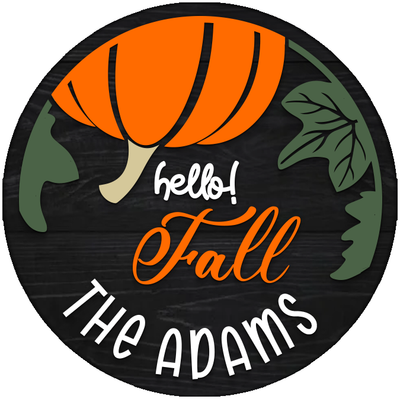 Hello Fall Wooden Round