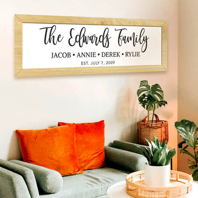 Family Wooden Framed Sign