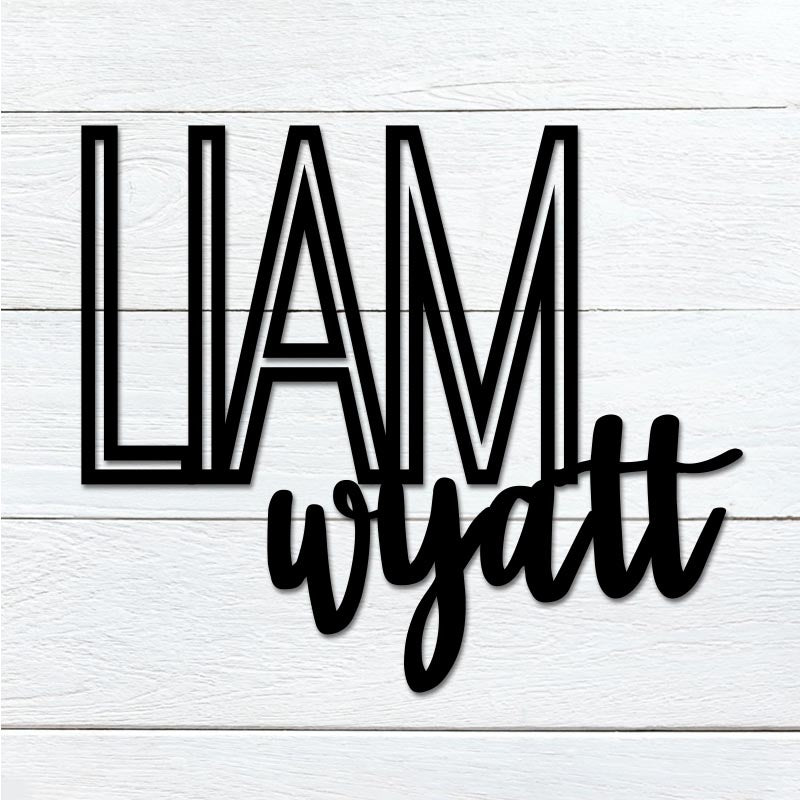 Modern Double Name Sign