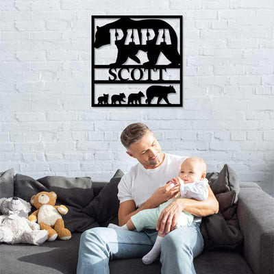 Custom Papa Bear Name Sign