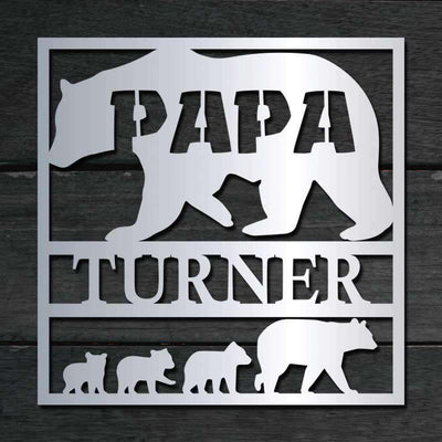 Custom Papa Bear Name Sign