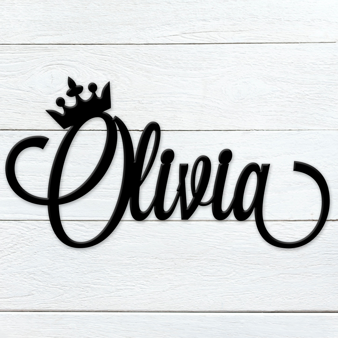 Crowned Custom Name Sign
