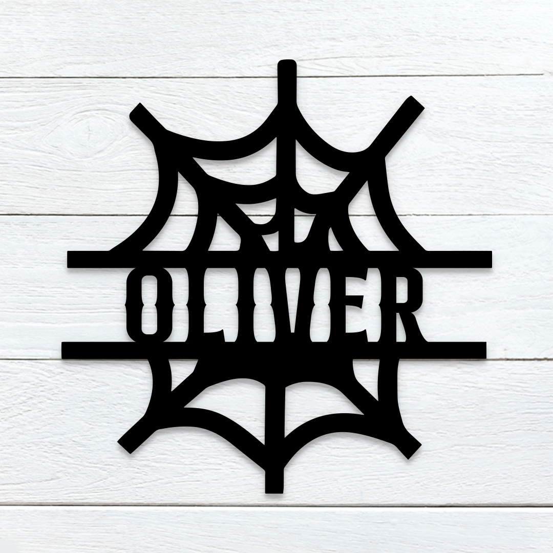 Spider Web Name Sign