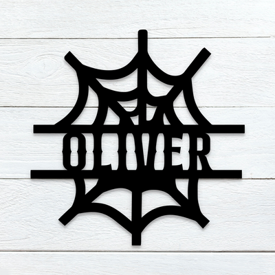 Spider Web Name Sign