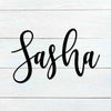 Custom Name Sign Sasha Font