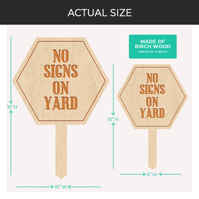 No Signs On Yard Garden Stake