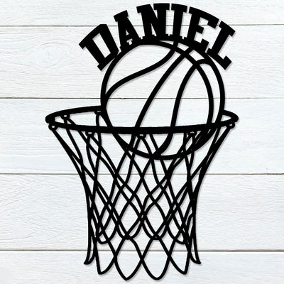Basketball Net Name Sign