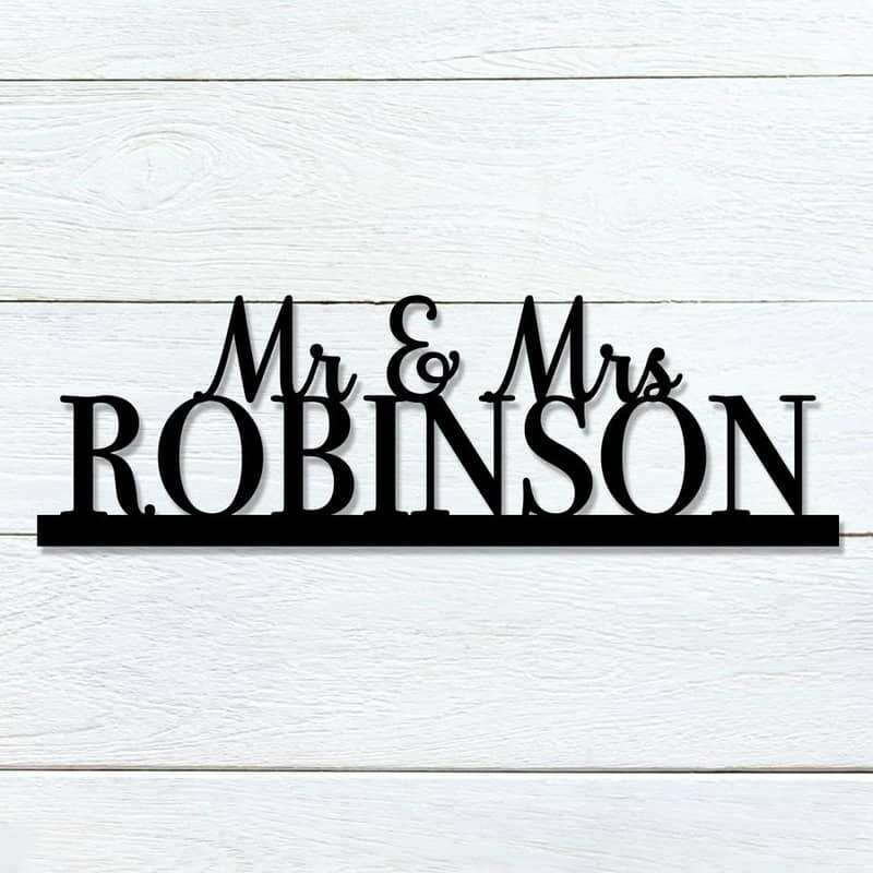 Custom Mr & Mrs Sign