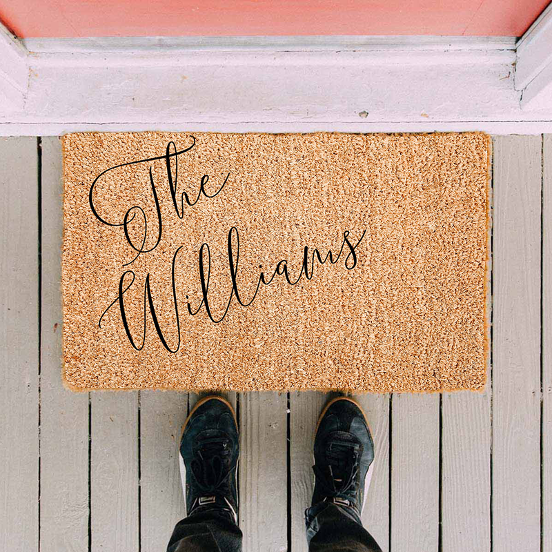Timeless Family Name Personalized Doormat