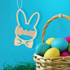 Bow tie Bunny Easter Basket Name Tag