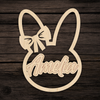Bow Bunny Easter Basket Name Tag