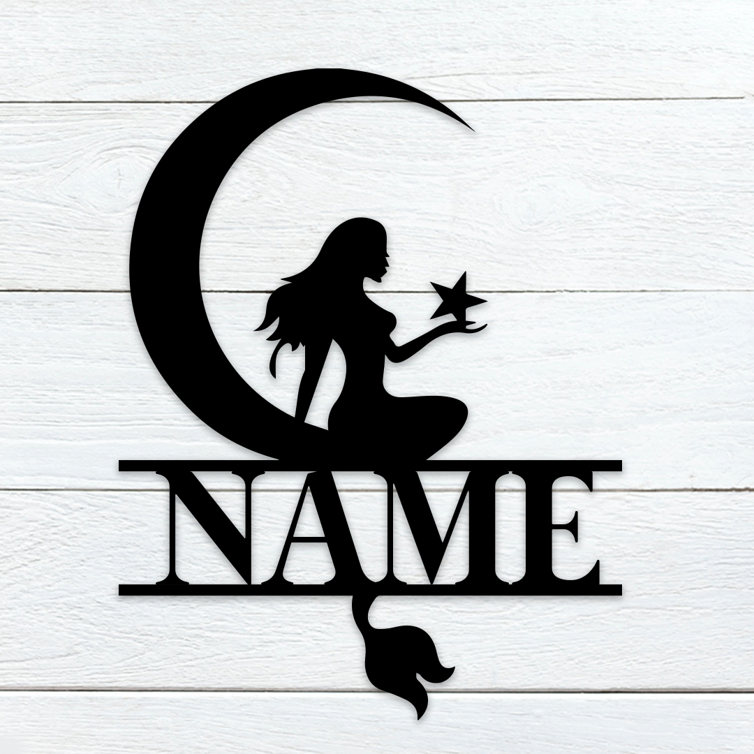Moonlight Mermaid Name Sign