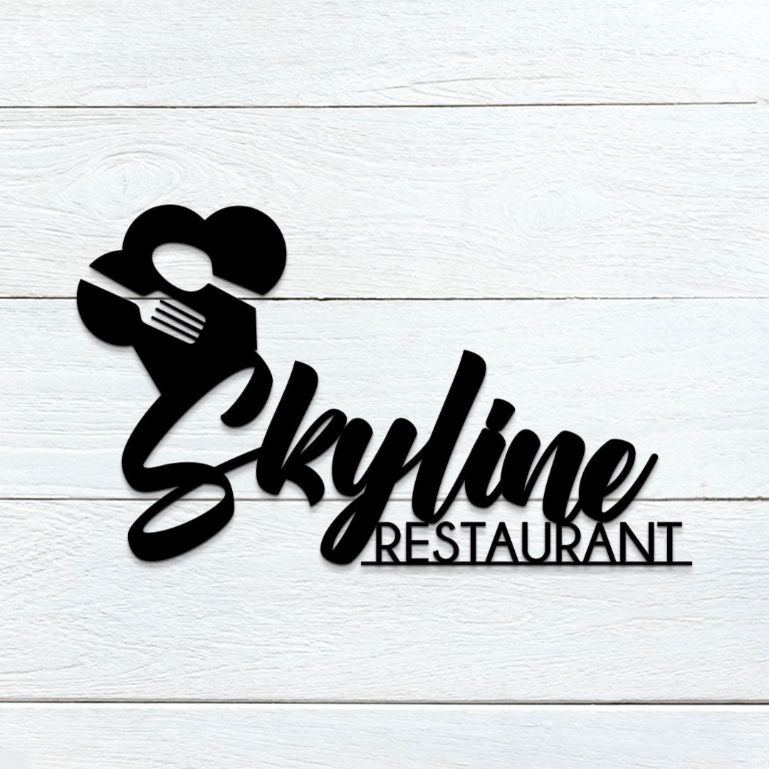Restaurant Double Name Sign